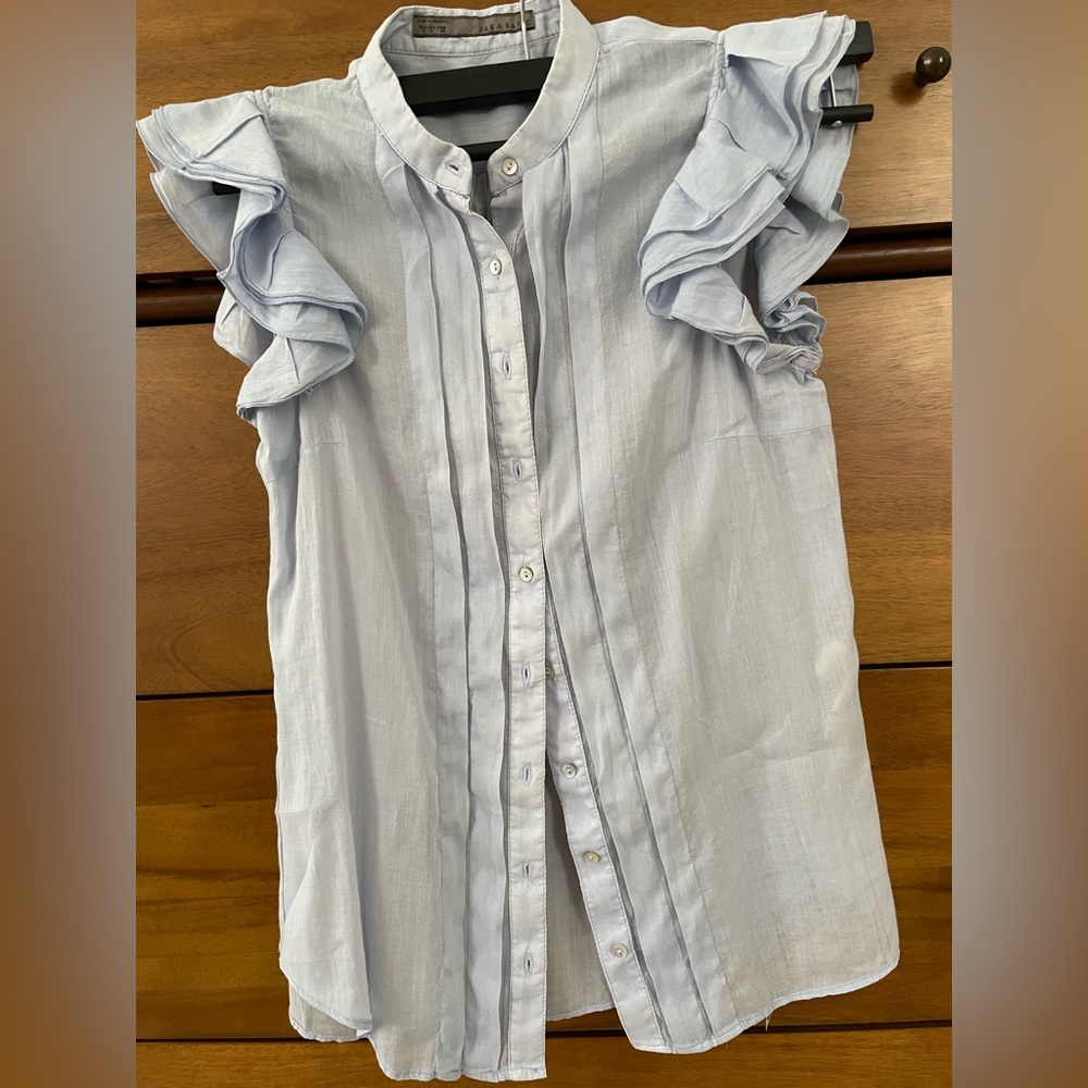 Zara Light Blue Button Down Shirt